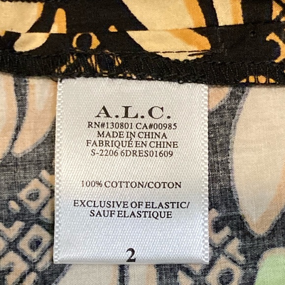 NWT A.L.C. Maya Cotton Puffed Sleeve Floral Dress - Sz 2 - Picture 6 of 7